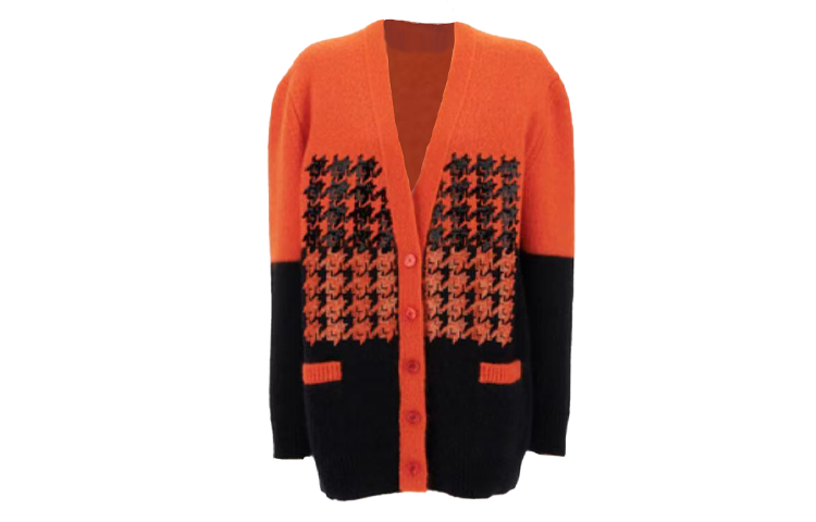 Order (W) GUCCI V领纽扣针织开衫橙色 810221998
