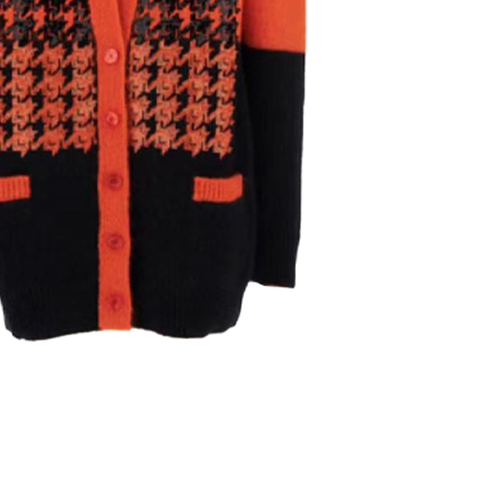 Details for (W) GUCCI V领纽扣针织开衫橙色 810221998