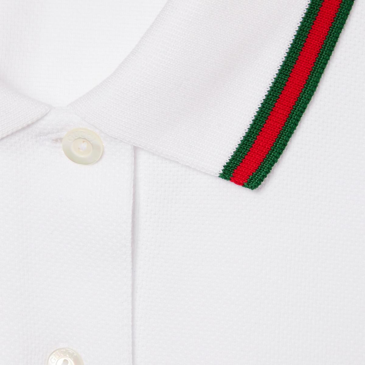 (Women) GUCCI  White Cotton Polka Dot Polo Shirt. 828203-XJHF8-9692 圖 6