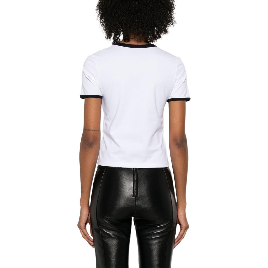 (Women) GUCCI  White Crewneck Cotton Knit Short Sleeve T-Shirt SS25. 820762-XJG5M 圖 4