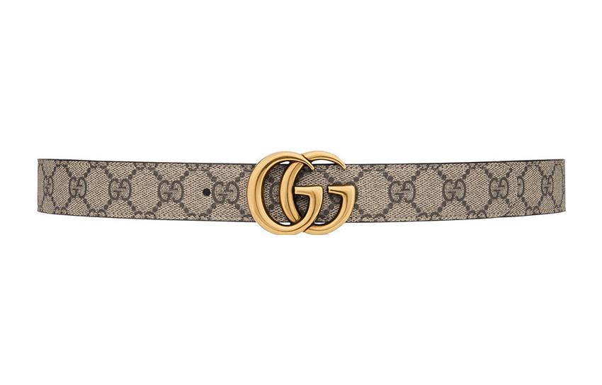 Lookbook (Women) GUCCI  White Double-Sided Polyurethane Polyester Belt 3cm Wide 65941792TIC9761