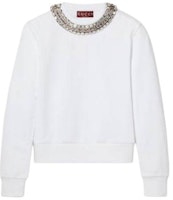(Women) GUCCI White Plain Crewneck Long-Sleeve Pullover Sweatshirt. 791337-XJGMT-9692 (Women) GUCCI White Plain Crewneck Long-Sleeve Pullover Sweatshirt. 791337-XJGMT-9692