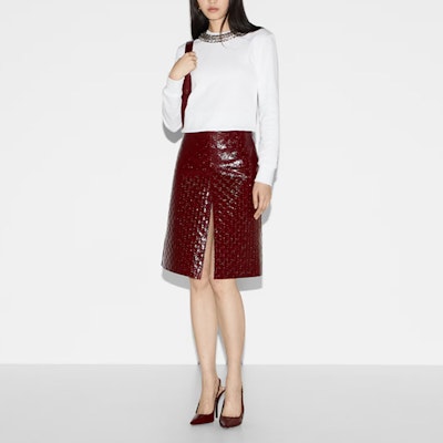 (W) GUCCI Putih Polos Crewneck Lengan Panjang Pullover Sweatshirt. 791337-XJGMT-9692 Lookbook (W) GUCCI Putih Polos Crewneck Lengan Panjang Pullover Sweatshirt. 791337-XJGMT-9692