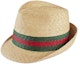 Buy (Women) GUCCI Woven Tweed Straw Bucket Hat 434760K0M009666