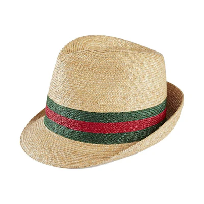 (Women) GUCCI Woven Tweed Straw Bucket Hat 434760K0M009666