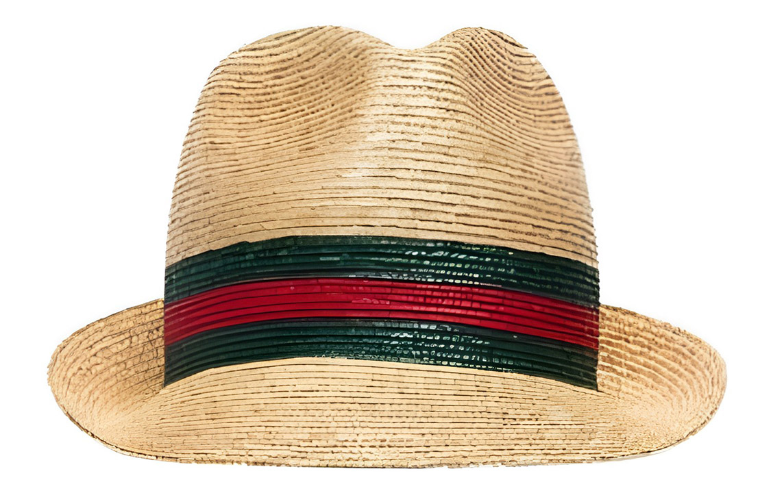 Shop (W) 구찌 우븐 트위드 스트로우 버킷햇 434760K0M009666