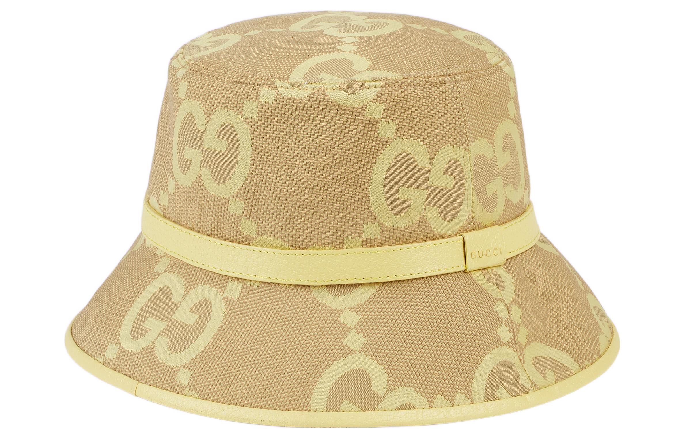 Order (W) GUCCI イエローロゴ ファッション バケットハット. 730336-3HAPT-8875