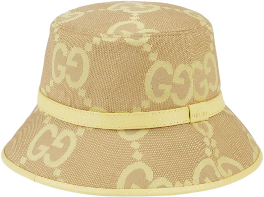 (W) GUCCI イエローロゴ ファッション バケットハット. 730336-3HAPT-8875 Order (W) GUCCI イエローロゴ ファッション バケットハット. 730336-3HAPT-8875
