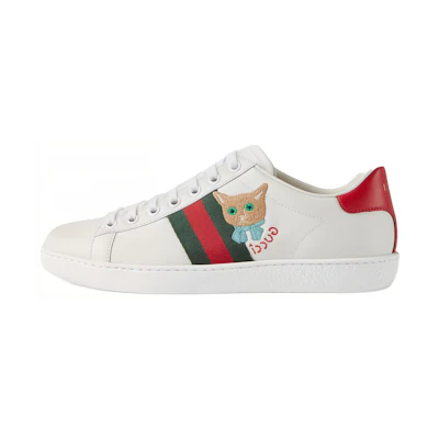 (W) Gucci Ace 'Cat Embroidery'