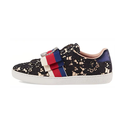 (W) Gucci Ace 'Dark Flower'