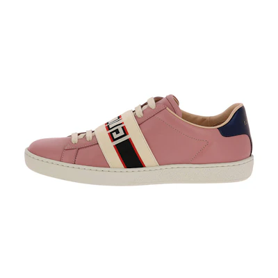 (W) Gucci Ace 'Embroidered Pink Low-Top'