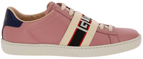 GUCCI古馳 ACE 繡花繫帶 低筒運動 時尚板鞋 女款 粉 Order GUCCI古馳 ACE 繡花繫帶 低筒運動 時尚板鞋 女款 粉