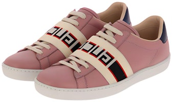 GUCCI古馳 ACE 繡花繫帶 低筒運動 時尚板鞋 女款 粉 Lookbook GUCCI古馳 ACE 繡花繫帶 低筒運動 時尚板鞋 女款 粉