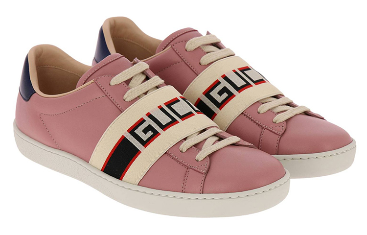 Shop (W) Gucci Ace 'Bordir Pink Low-Top' 525269-0FIV0-5861