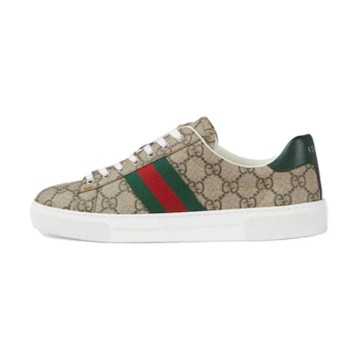 (W) Gucci Ace 'GG Crystal Canvas - Beige'