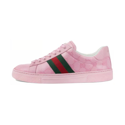 (W) Gucci Ace 'GG Crystal Canvas - Pink'