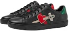 Lookbook (W) Gucci Ace Siri Kasut Sukan Kulit Lembu Hitam 472990-A38G0-1283