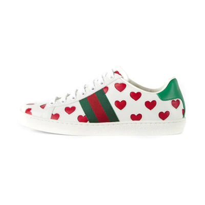 (W) Gucci Ace 'Hearts'