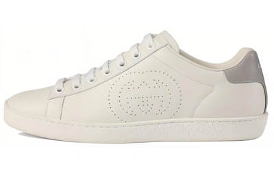 (Women) Gucci Ace 'Interlocking G - White Grey' 598527 AYO70 9094
