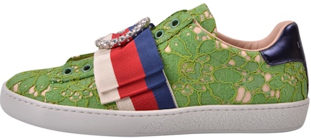 (W) 古驰Ace“蕾丝与水钻绿” 498705-9MW10-3876 Buy (W) 古驰Ace“蕾丝与水钻绿” 498705-9MW10-3876