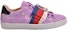 (W) Gucci Ace 'Purple Lace Rhinestone Buckle' - Gucci Ace 'Renda Ungu & Permata' 498705-9MW10-5460