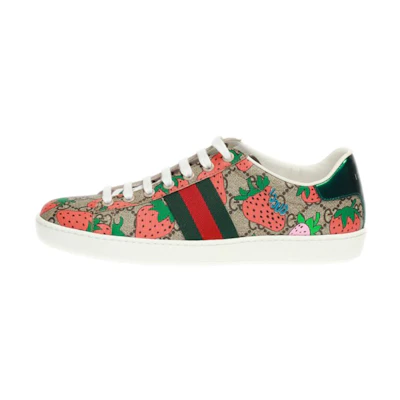 (W) Gucci Ace 'Strawberry Beige'