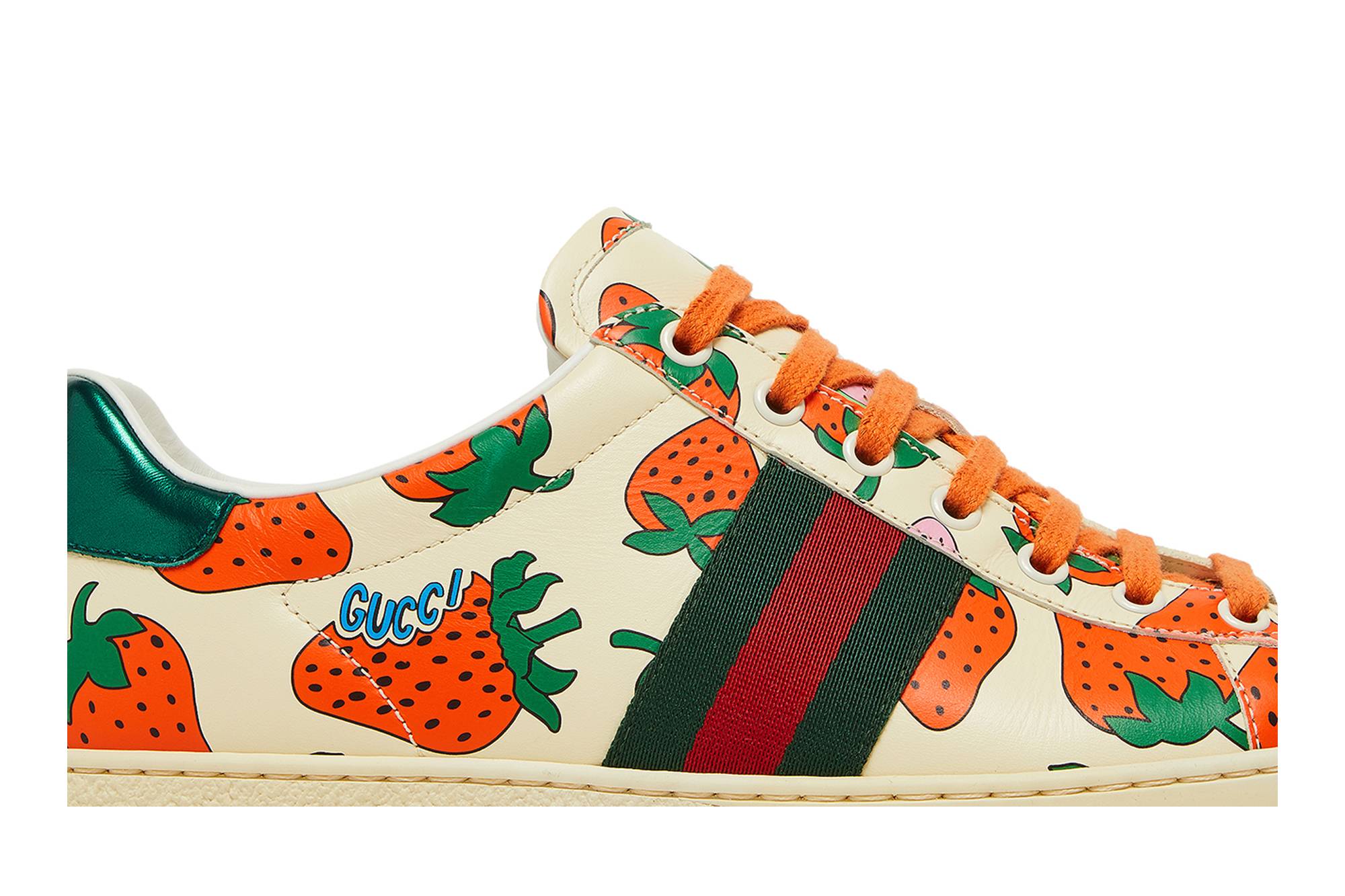 Order (W) Gucci Ace 'Putih Strawberry' 387993-08L30-9262