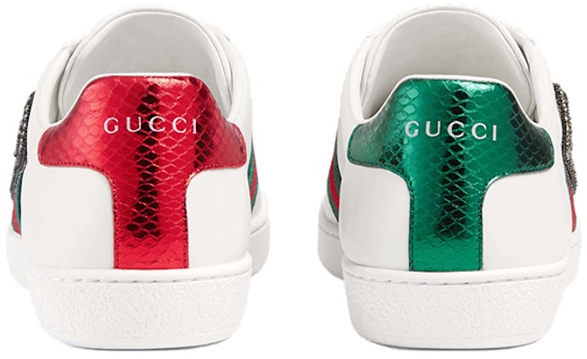 (W) Gucci Kulit Ace Safety Pin Renda Rendah 'Putih' 454552-A38G0-9064 Lookbook (W) Gucci Kulit Ace Safety Pin Renda Rendah 'Putih' 454552-A38G0-9064