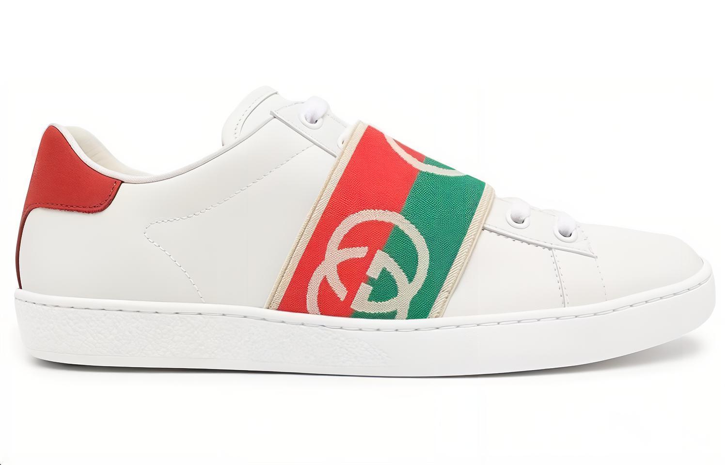 Order (W) Gucci Ace Elastic Web 'G Terjalin - Putih Merah Hijau' 645769-1XGF0-9066