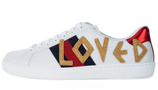 (W) 古驰 Ace 绣花 'Loved' 运动鞋 505328-DOPEO-9095 Buy (W) 古驰 Ace 绣花 'Loved' 运动鞋 505328-DOPEO-9095