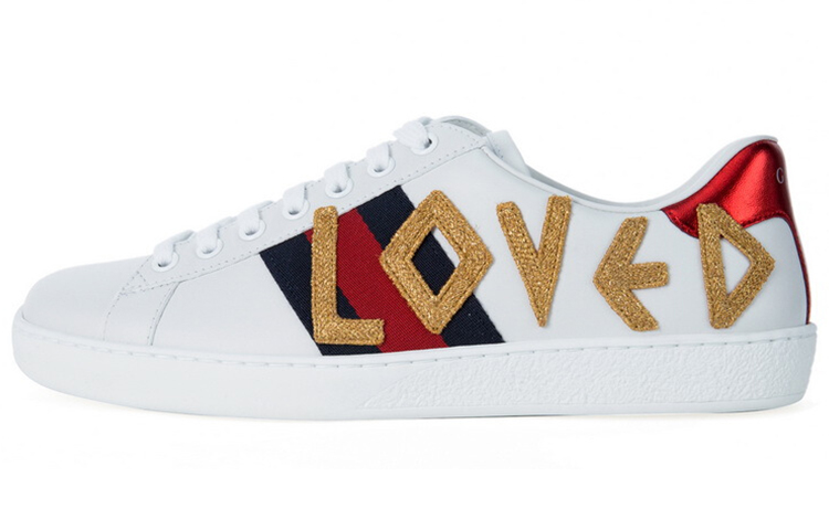 (Women) Gucci Ace Embroidered 'Loved' 505328-DOPEO-9095