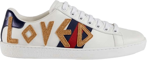 (Women) Gucci Ace Embroidered 'Loved' 505328-DOPEO-9095 (Women) Gucci Ace Embroidered 'Loved' 505328-DOPEO-9095
