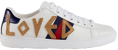 (W) グッチ エース 「Loved」刺繍スニーカー 505328-DOPEO-9095 Order (W) グッチ エース 「Loved」刺繍スニーカー 505328-DOPEO-9095