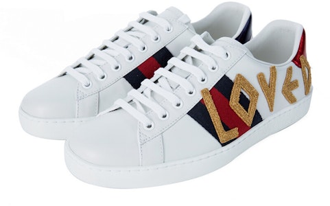 (W) 古驰 Ace 绣花 'Loved' 运动鞋 505328-DOPEO-9095 Lookbook (W) 古驰 Ace 绣花 'Loved' 运动鞋 505328-DOPEO-9095