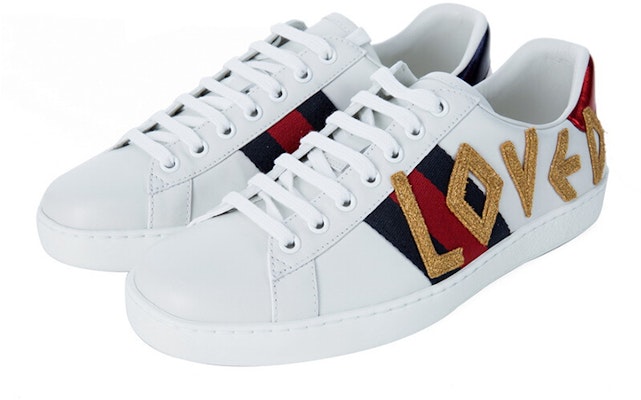 (Women) Gucci Ace Embroidered 'Loved' 505328-DOPEO-9095 Lookbook (Women) Gucci Ace Embroidered 'Loved' 505328-DOPEO-9095