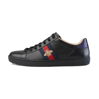 (W) Gucci Ace Embroidered Low 'Black'