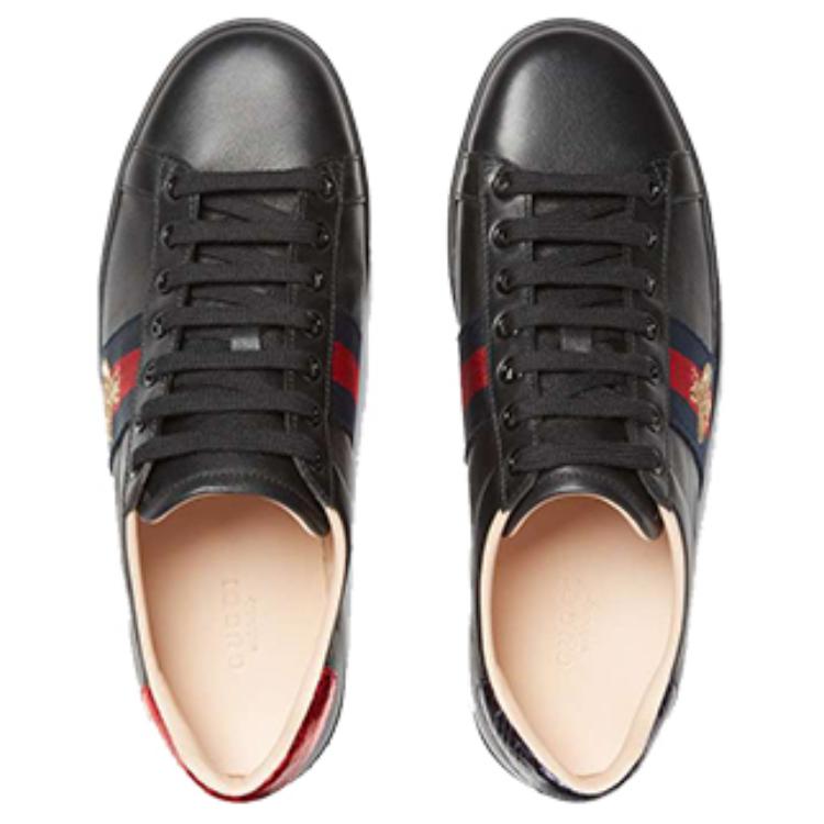 Lookbook (W) Gucci Ace Bordiran Rendah 'Hitam' 431942-A38G0-1284