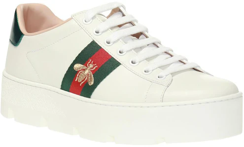 Lookbook (W) Gucci Ace 刺绣厚底 '白色' 577573-DOPE0-9064