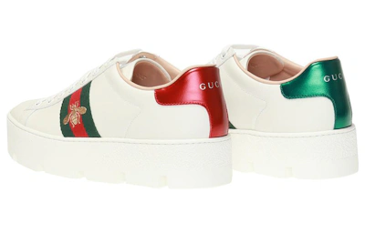 (Women) Gucci Ace Embroidered Platform 'White'