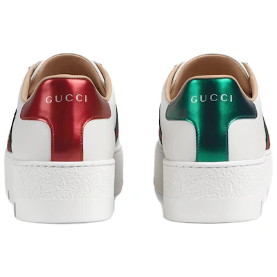 (Women) Gucci Ace Embroidered Platform 'White'