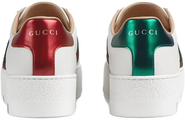 GUCCI古馳 ACE 刺繡厚底 時尚板鞋 女款 白色 Details for GUCCI古馳 ACE 刺繡厚底 時尚板鞋 女款 白色