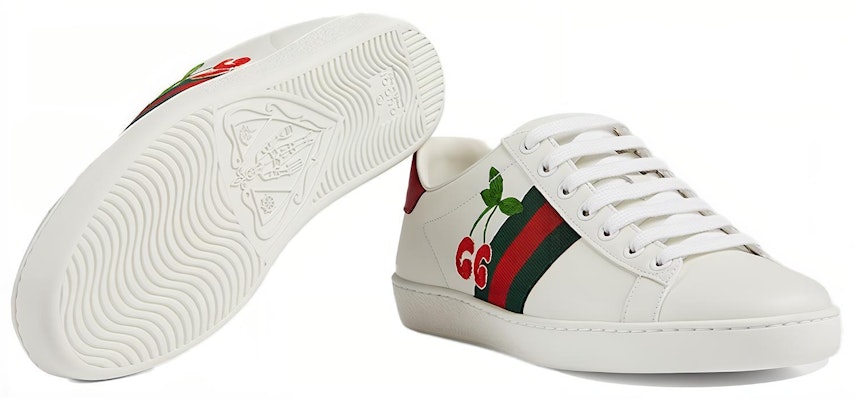 (W) Gucci Ace GG '樱桃' 653135-1XG60-9065 Details for (W) Gucci Ace GG '樱桃' 653135-1XG60-9065