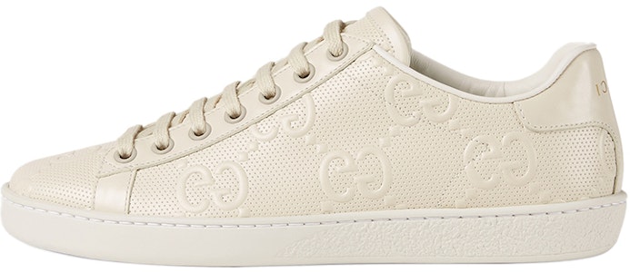 古驰 (GUCCI) ACE GG印花壓紋 休閒時尚板鞋 女款 白 Buy 古驰 (GUCCI) ACE GG印花壓紋 休閒時尚板鞋 女款 白