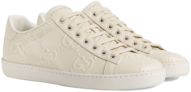 古驰 (GUCCI) ACE GG印花壓紋 休閒時尚板鞋 女款 白 Order 古驰 (GUCCI) ACE GG印花壓紋 休閒時尚板鞋 女款 白