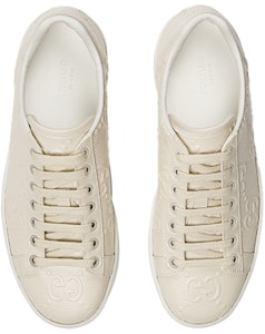 古驰 (GUCCI) ACE GG印花壓紋 休閒時尚板鞋 女款 白 Lookbook 古驰 (GUCCI) ACE GG印花壓紋 休閒時尚板鞋 女款 白