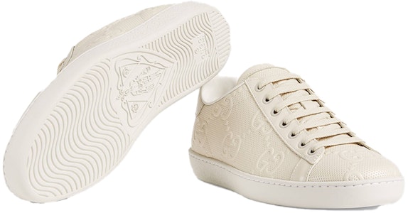 古驰 (GUCCI) ACE GG印花壓紋 休閒時尚板鞋 女款 白 Purchase 古驰 (GUCCI) ACE GG印花壓紋 休閒時尚板鞋 女款 白