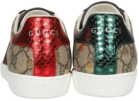 Shop GUCCI古馳 ACE 圆頭低筒 時尚板鞋 女款 烏木色
