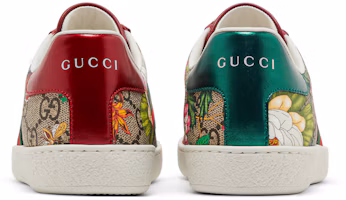 Details for GUCCI古馳 ACE 飾GG花卉休閒時尚板鞋 女款 烏木色