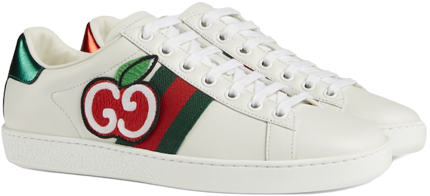 (Women) Gucci Ace Low 'GG Apple Patch - White' 611377 DOPE0 9064 Order (Women) Gucci Ace Low 'GG Apple Patch - White' 611377 DOPE0 9064
