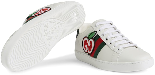 (W) Gucci Ace Rendah 'GG Apple Patch - Putih' 611377 DOPE0 9064 Purchase (W) Gucci Ace Rendah 'GG Apple Patch - Putih' 611377 DOPE0 9064